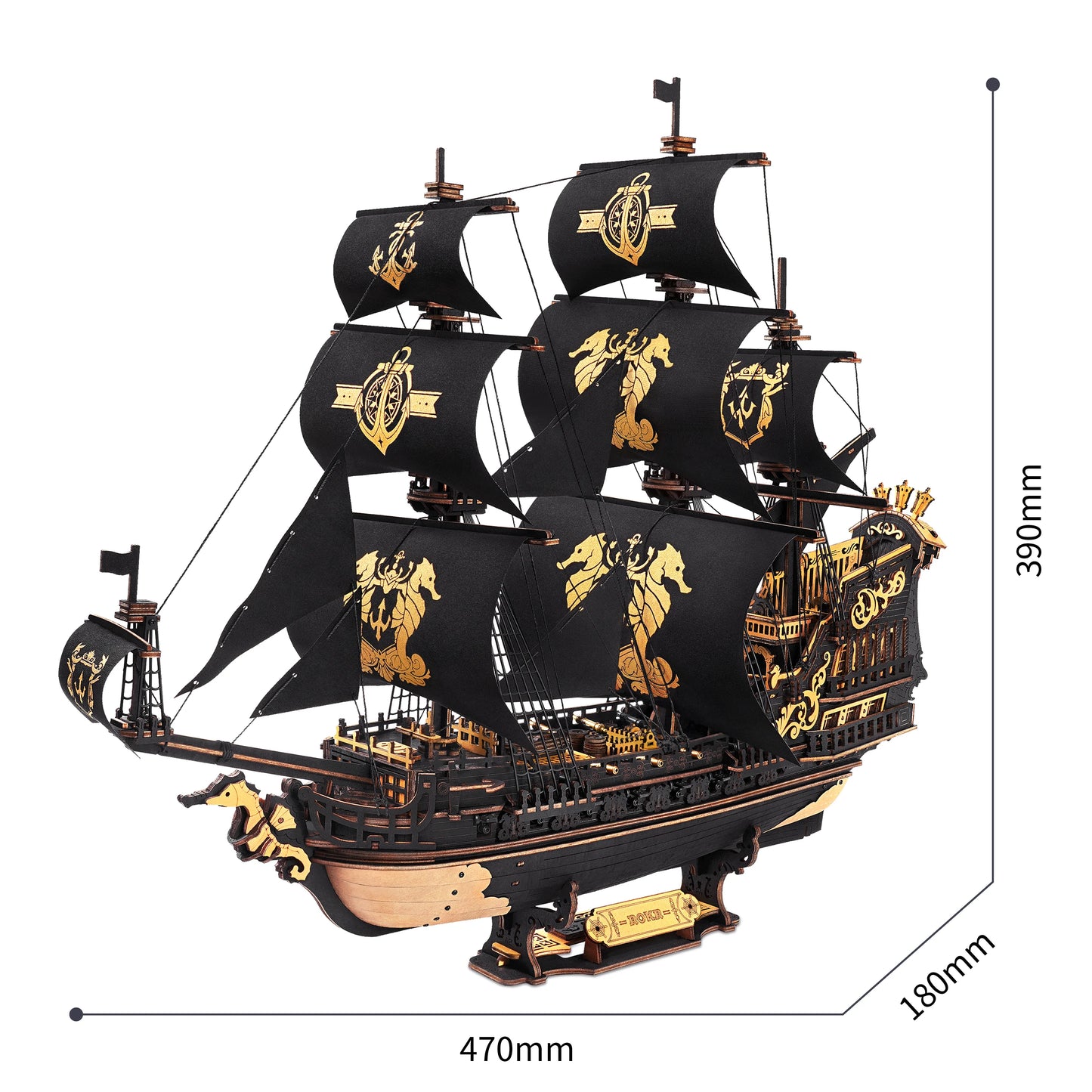 3D Puzzle Wooden Seahouse Barque Model kits