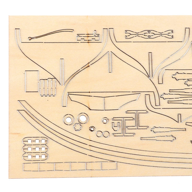 Handmade Wooden Sailboat Ship Kits 1:100 Scale