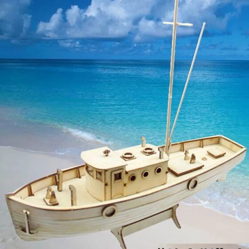 Handmade Wooden Sailboat Ship Kits 1:100 Scale